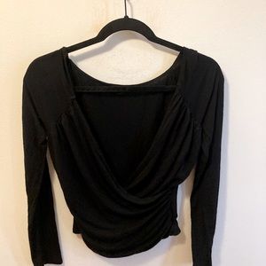 Black Top that drapes in the front